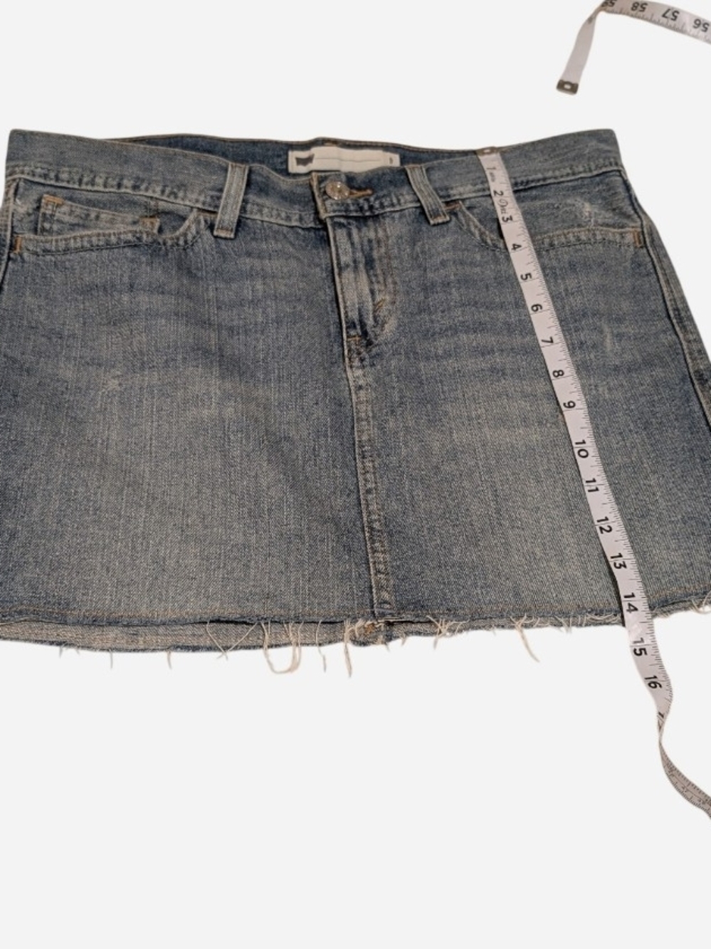 Vintage Levi's light blue denim skirt with contrast stitching - Picture 4 of 8